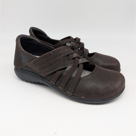 Naot Shoes - Naot Kawaka Mary Jane Shoes Sz 37 US 6 Brown Leather Comfort Preppy Academia
